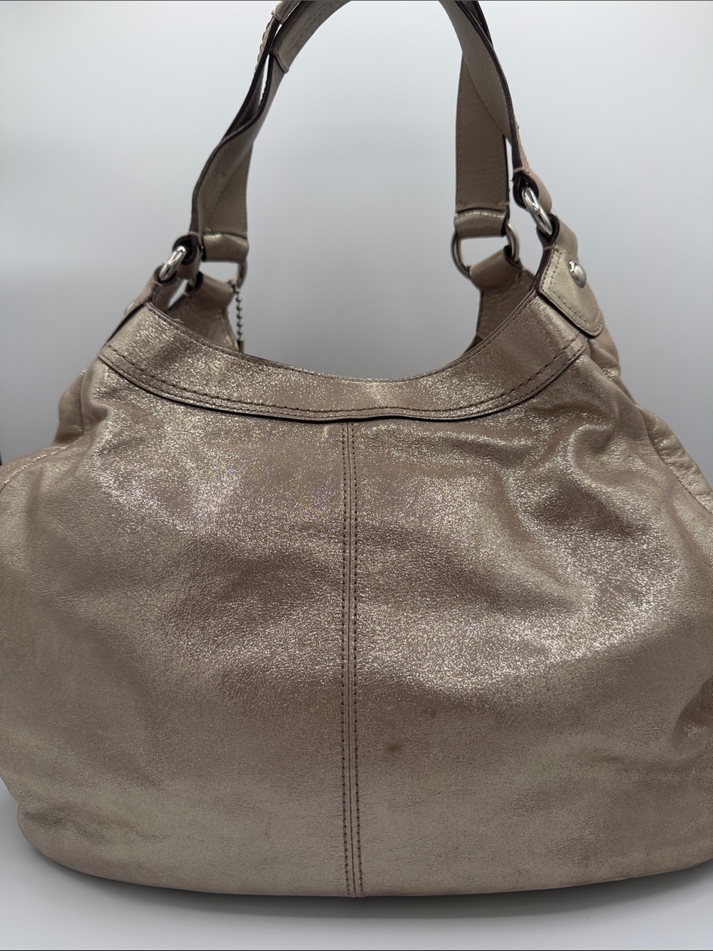 Coach Lynn SoHo Buckle Metallic Leather Shoulder Bag with Wallet - Picture 4 of 15